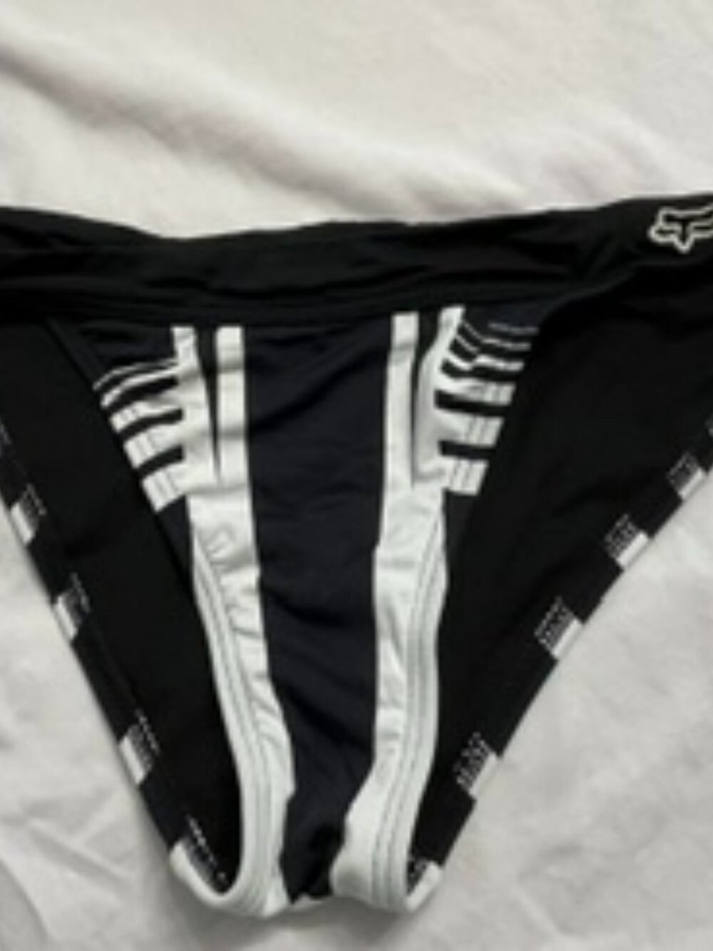 FOX Racing black and white bikini bottoms | Large